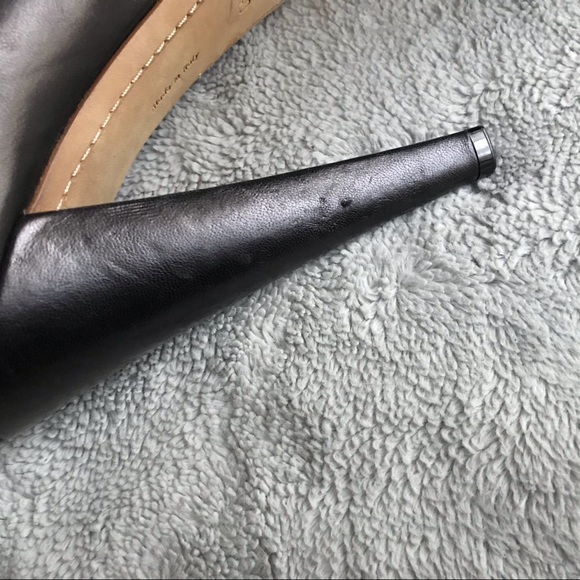 Celine Black Leather V Neck Heels Phoebe Philo 40 - Picture 6 of 13